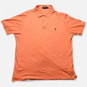 Polo Ralph Lauren 100% Cotton Orange Polo Shirt Size 3XLT